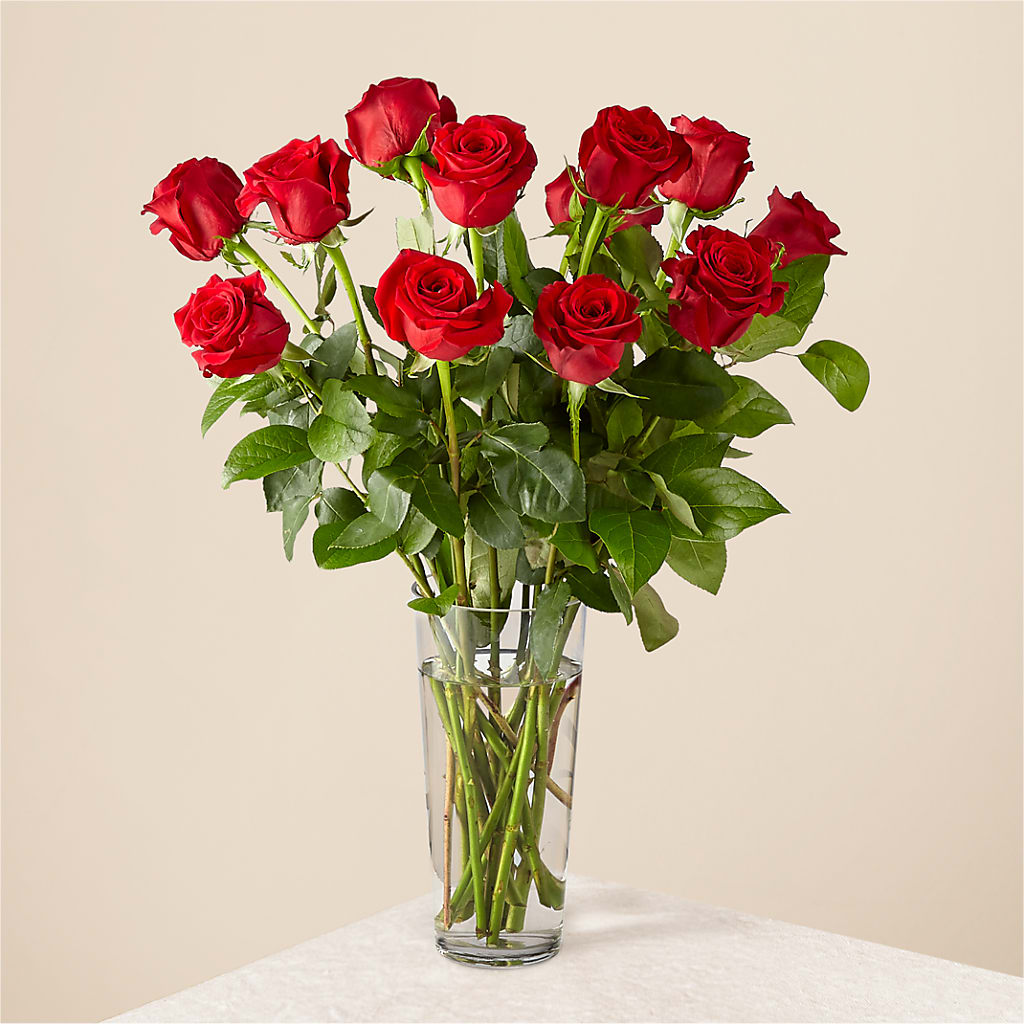 Long Stem Red Rose Bouquet – HEARTS & FLOWERS FLORIST, Pine Bush NY