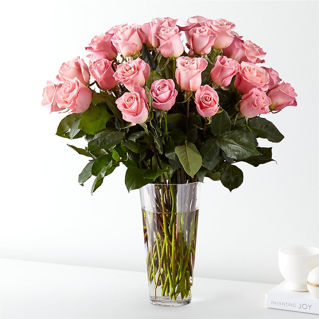 Long Stem Pink Rose Bouquet – HEARTS & FLOWERS FLORIST, Pine Bush NY