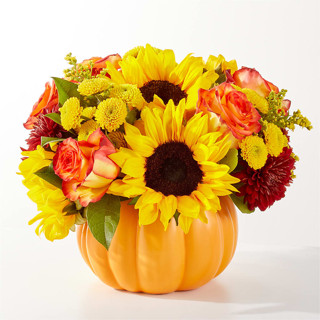Golden Gourd Pumpkin Bouquet – HEARTS & FLOWERS FLORIST, Pine Bush NY