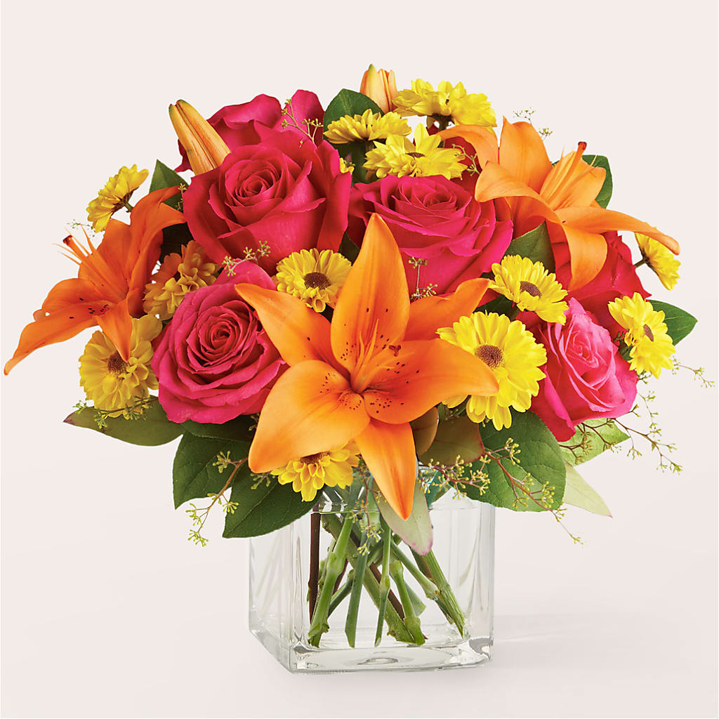 Neon Lights Bouquet – HEARTS & FLOWERS FLORIST, Pine Bush NY