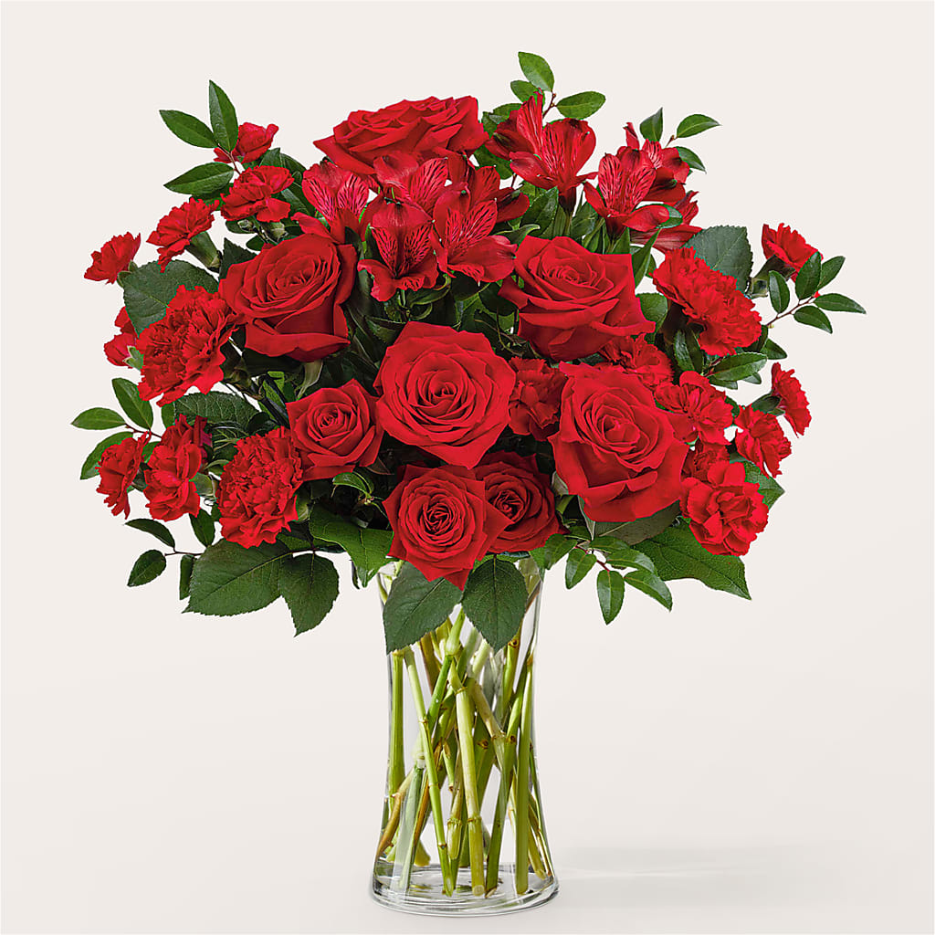 Brilliant Ruby Bouquet – HEARTS & FLOWERS FLORIST, Pine Bush NY