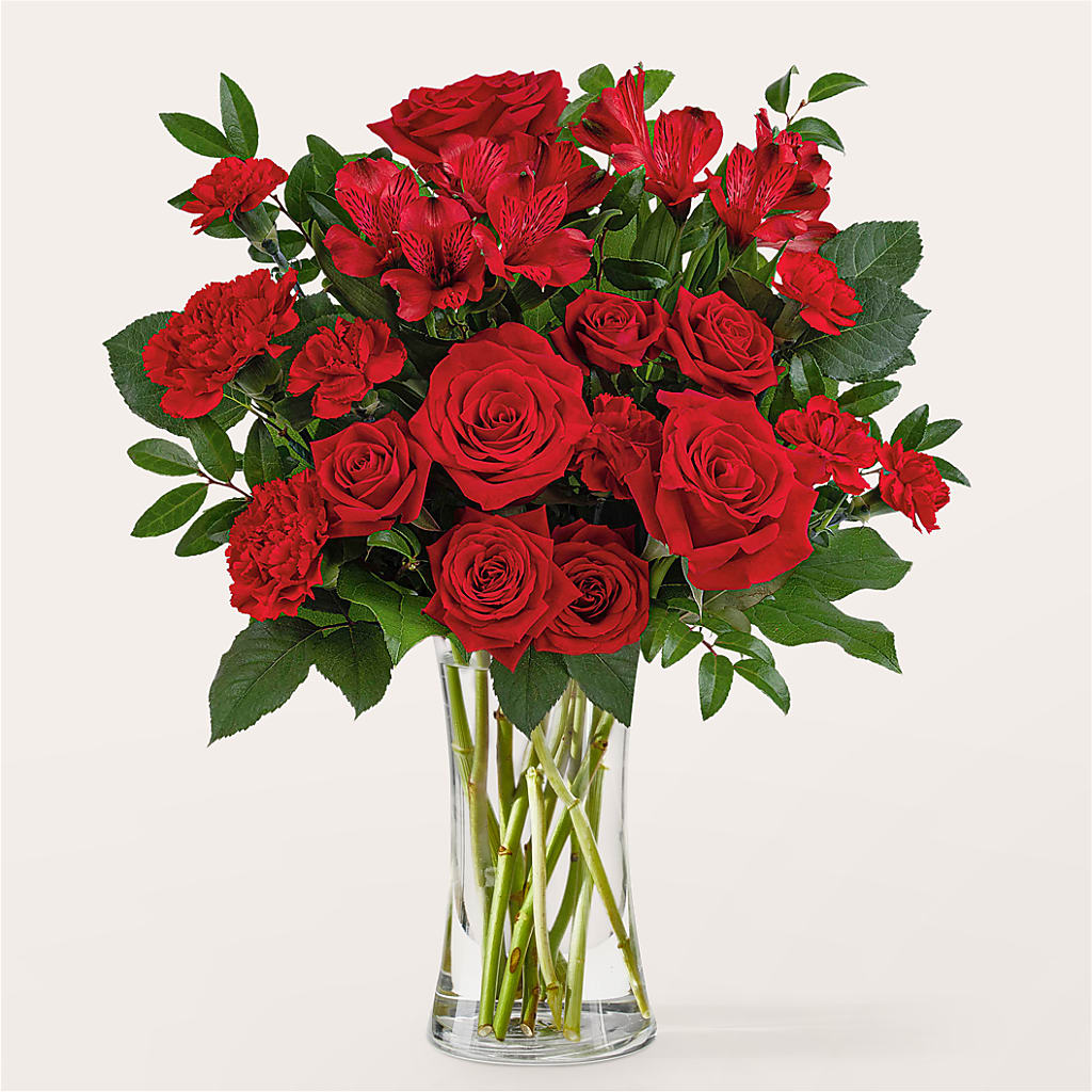 Brilliant Ruby Bouquet – HEARTS & FLOWERS FLORIST, Pine Bush NY