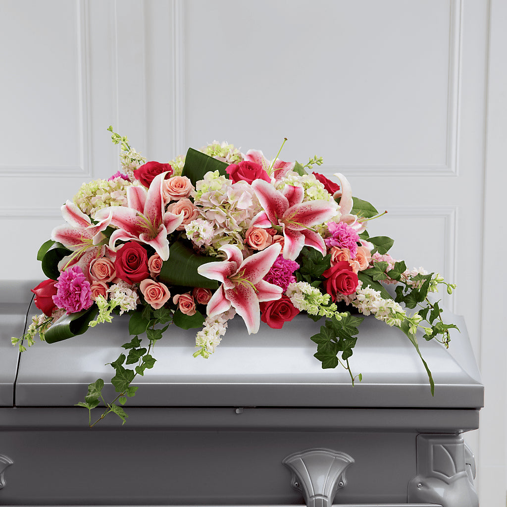 Splendid Grace Casket Spray – HEARTS & FLOWERS FLORIST, Pine Bush NY
