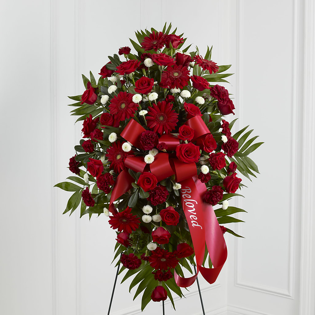 Treasured Memories Standing Spray – HEARTS & FLOWERS FLORIST, Pine Bush NY