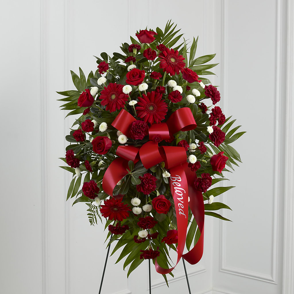 Treasured Memories Standing Spray – HEARTS & FLOWERS FLORIST, Pine Bush NY