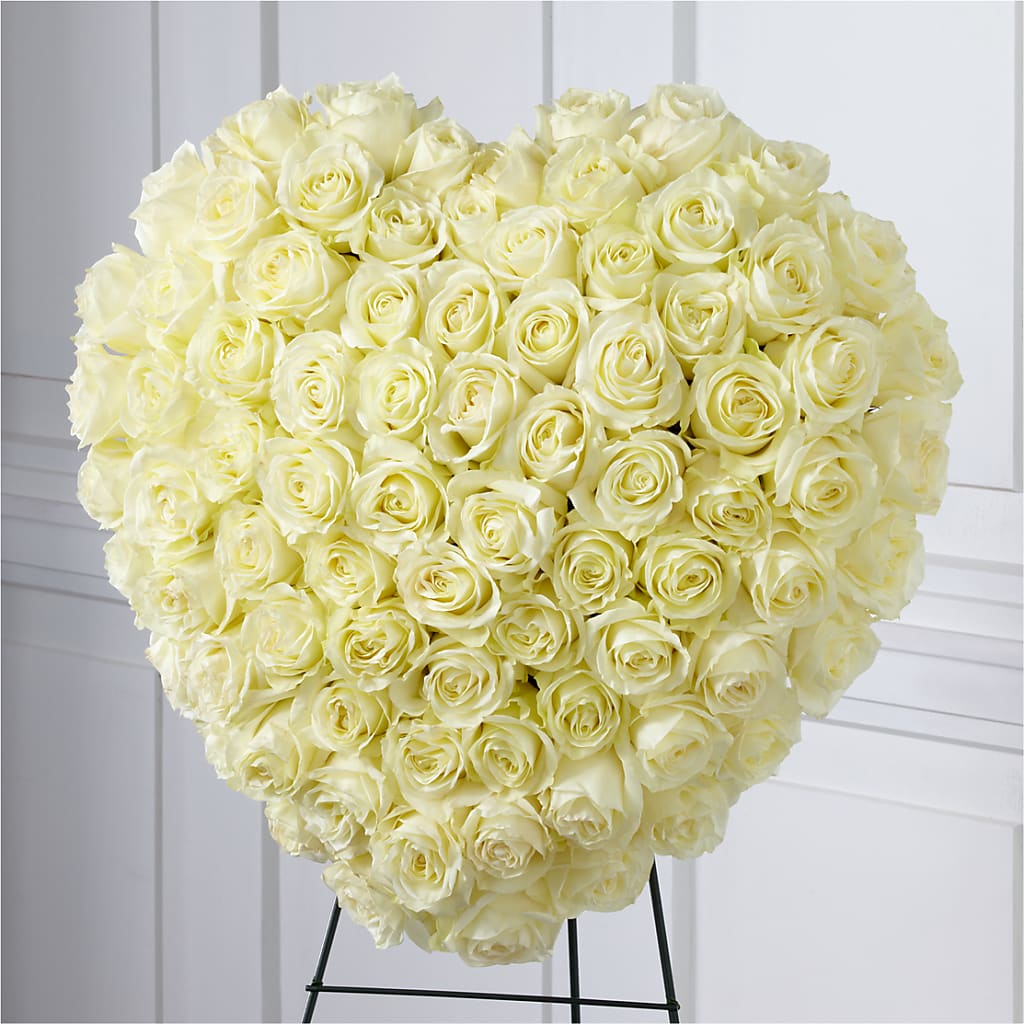 Elegant Remembrance Standing Heart – HEARTS & FLOWERS FLORIST, Pine Bush NY