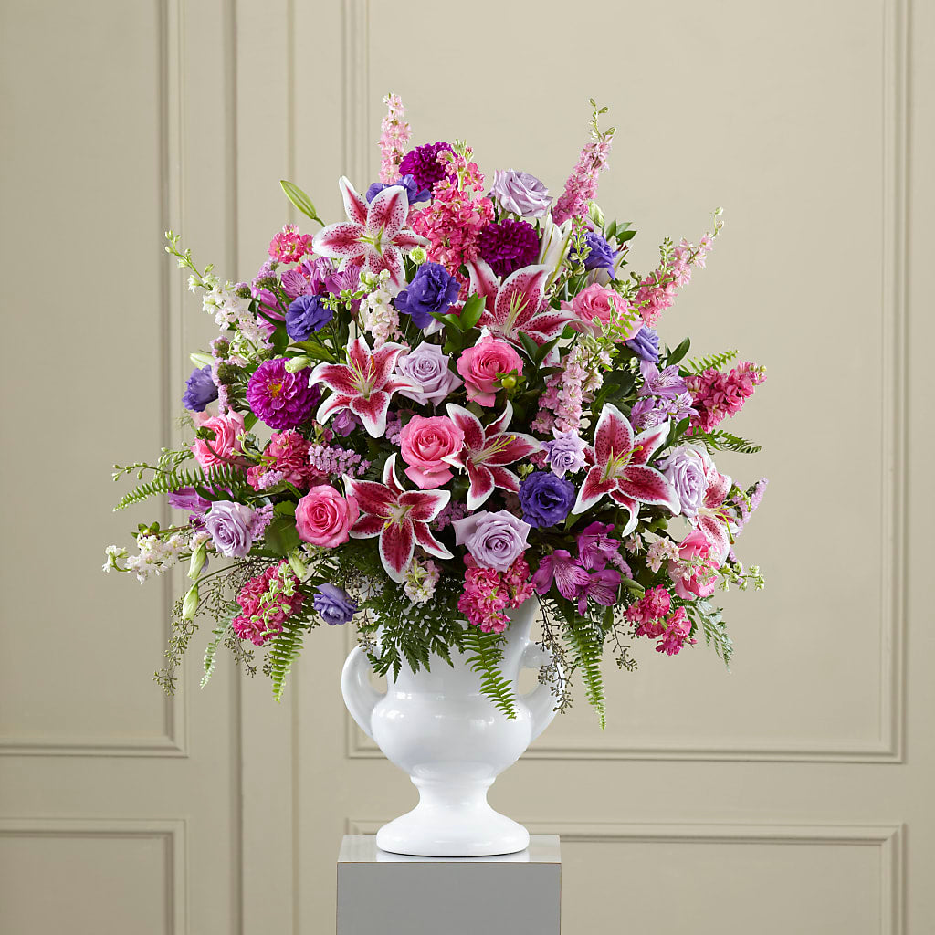 Peaceful Tribute Arrangement – HEARTS & FLOWERS FLORIST, Pine Bush NY