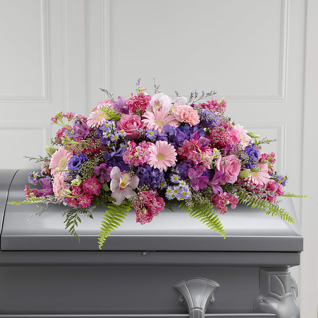 Glorious Garden Casket Spray – HEARTS & FLOWERS FLORIST, Pine Bush NY