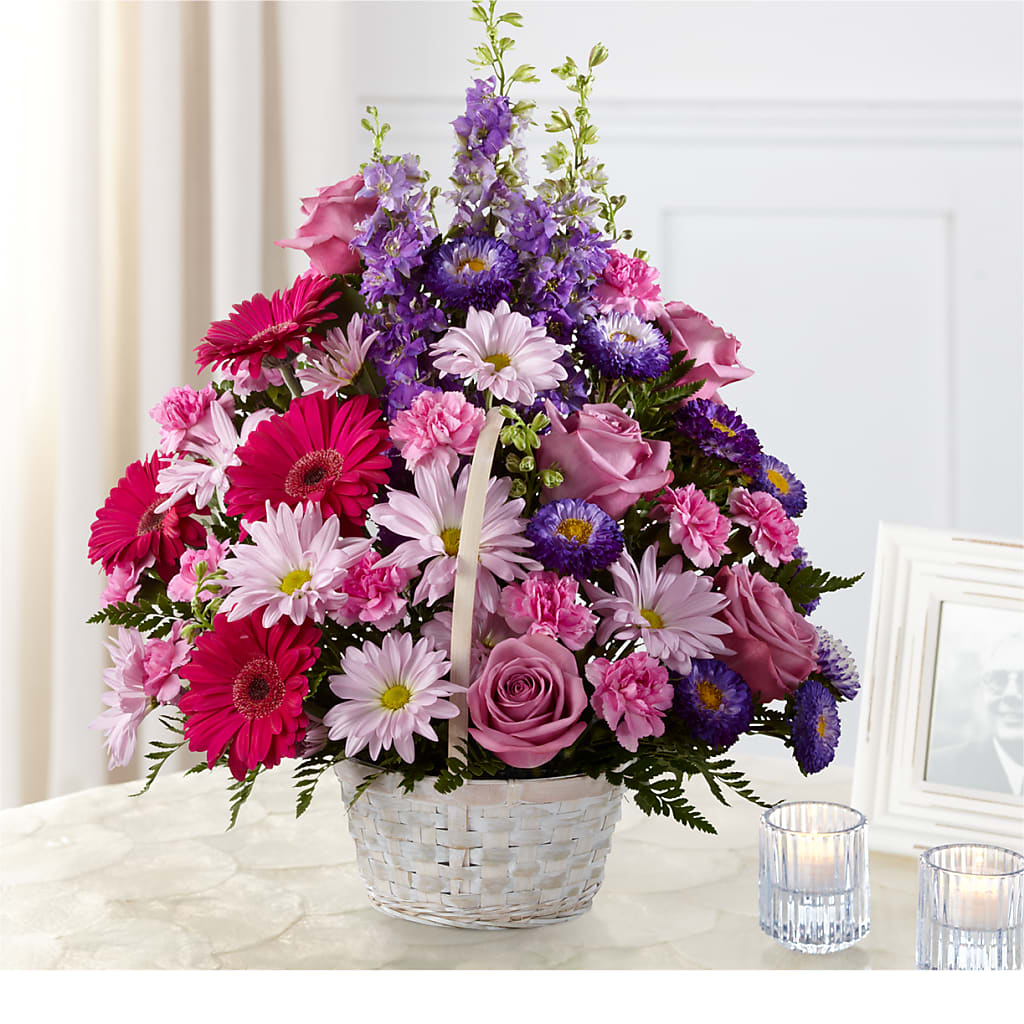 Pastel Peace Basket – HEARTS & FLOWERS FLORIST, Pine Bush NY