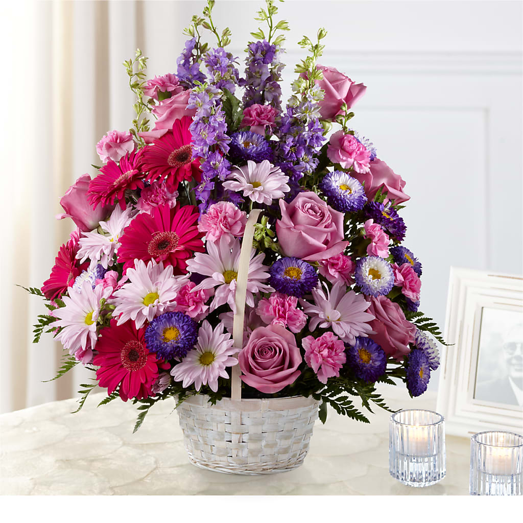 Pastel Peace Basket – HEARTS & FLOWERS FLORIST, Pine Bush NY