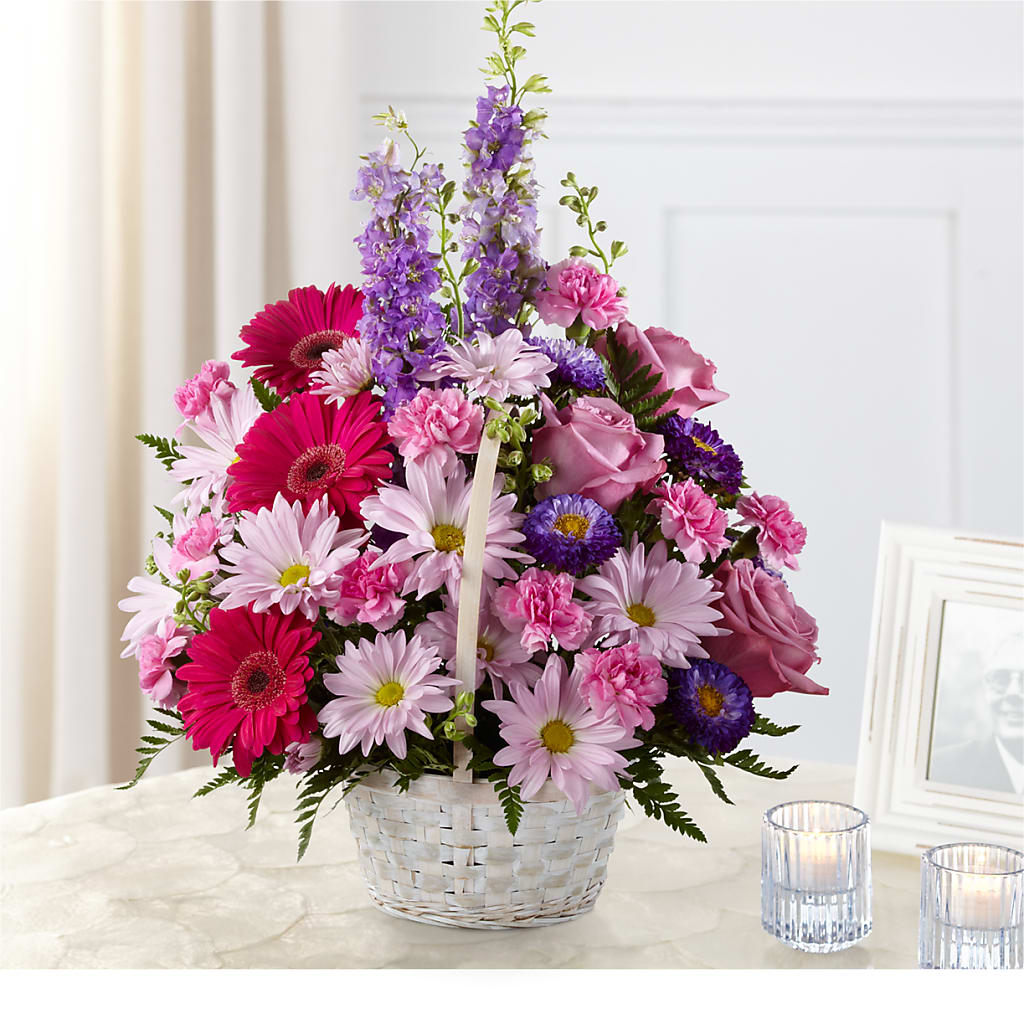 Pastel Peace Basket – HEARTS & FLOWERS FLORIST, Pine Bush NY