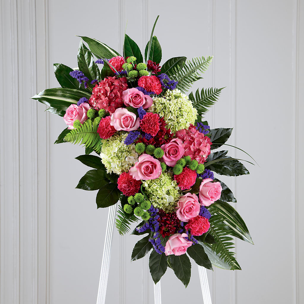 Refreshing Mix Standing Spray – HEARTS & FLOWERS FLORIST, Pine Bush NY