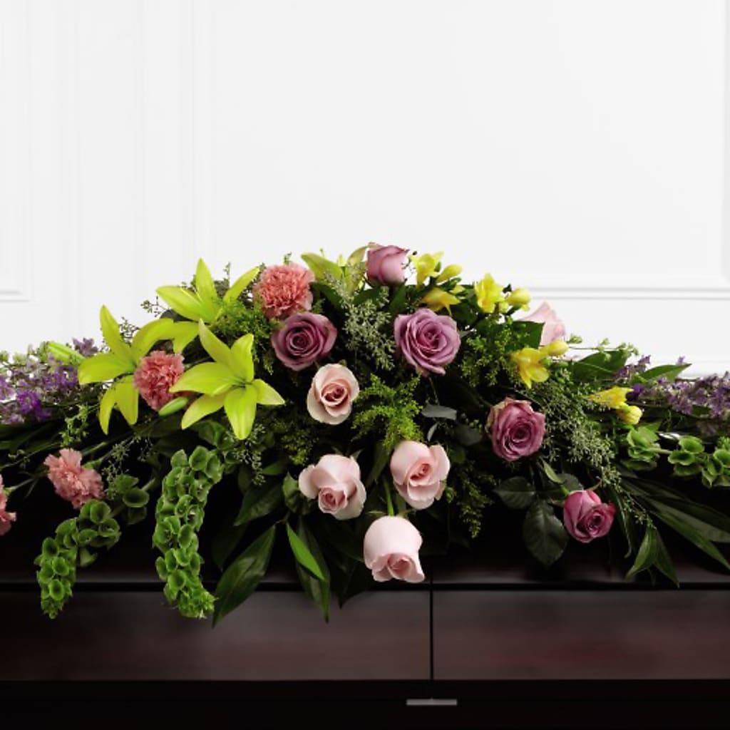 Forever Beloved Casket Spray – HEARTS & FLOWERS FLORIST, Pine Bush NY