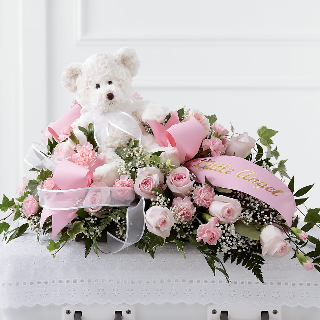 Touch of Sympathy Casket Spray – HEARTS & FLOWERS FLORIST, Pine Bush NY