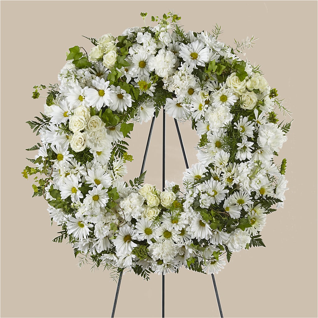 Faithful Wishes Wreath – HEARTS & FLOWERS FLORIST, Pine Bush NY