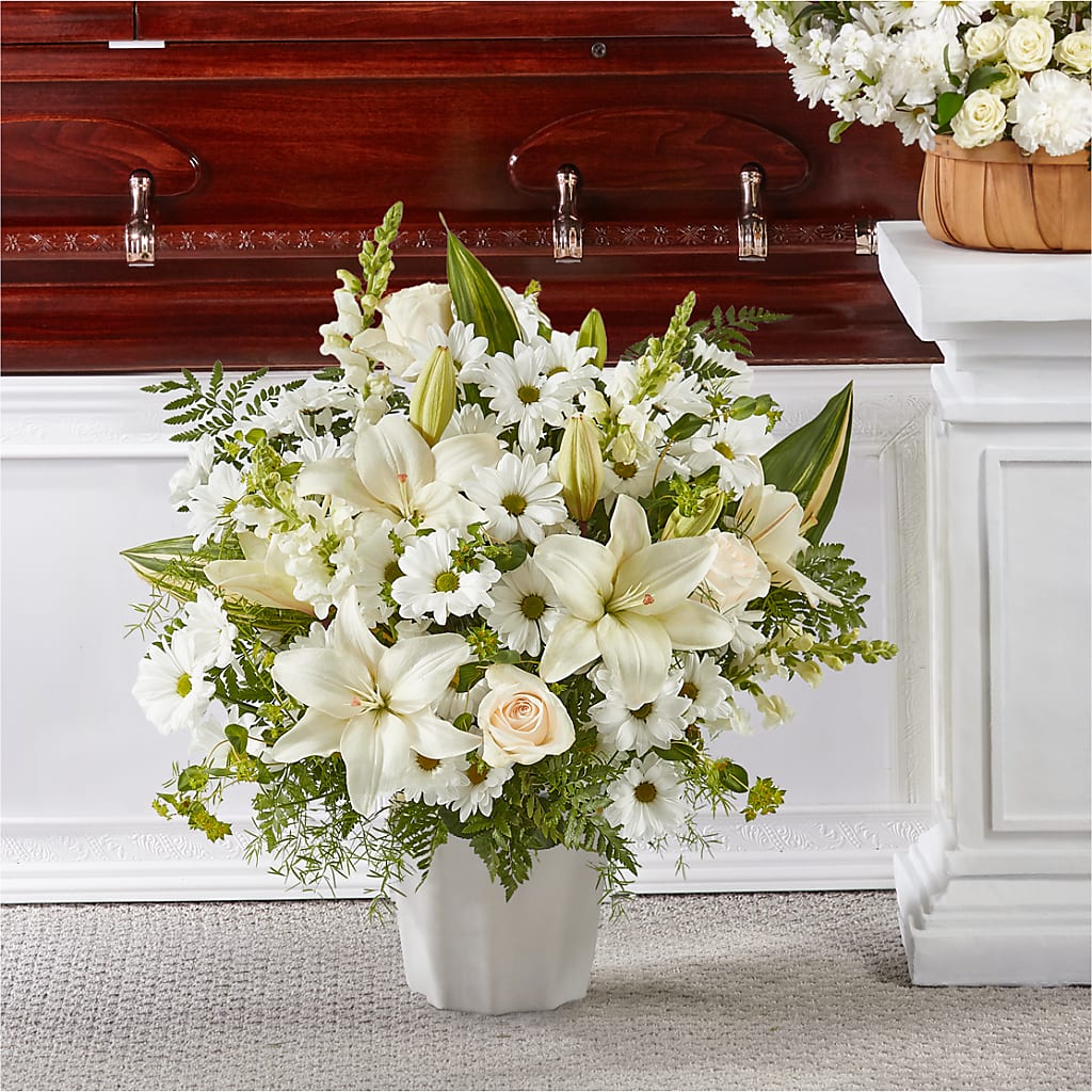 Thoughts of Tranquility Floor Basket – HEARTS & FLOWERS FLORIST, Pine Bush NY