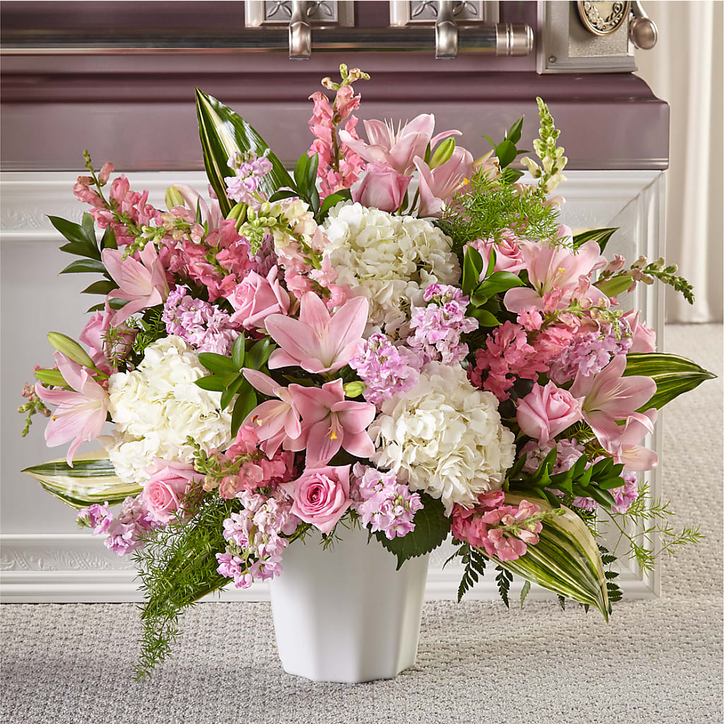 Simply Serene Floor Basket – HEARTS & FLOWERS FLORIST, Pine Bush NY