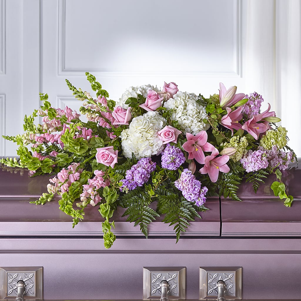 Life's Gratitude Casket Spray – HEARTS & FLOWERS FLORIST, Pine Bush NY
