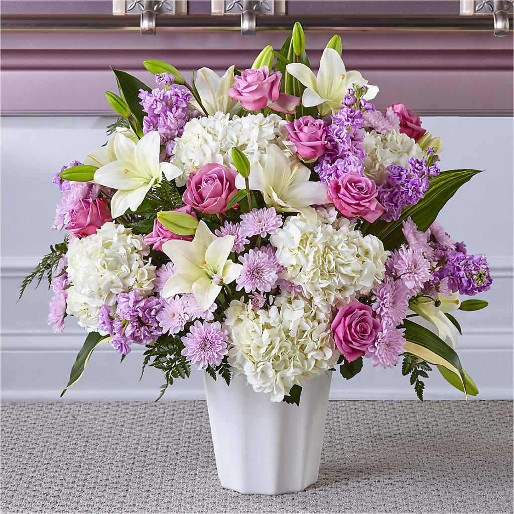 Heaven Sent Floor Basket – HEARTS & FLOWERS FLORIST, Pine Bush NY