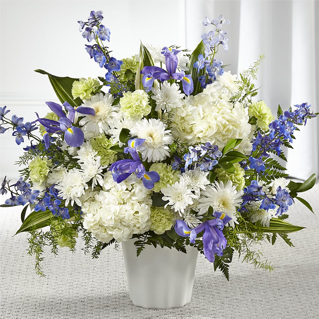 Soft Serenity Floor Basket – HEARTS & FLOWERS FLORIST, Pine Bush NY
