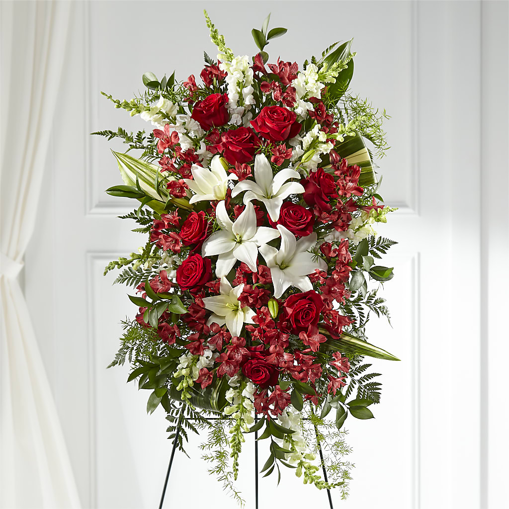 Everlasting Memory Standing Spray – HEARTS & FLOWERS FLORIST, Pine Bush NY