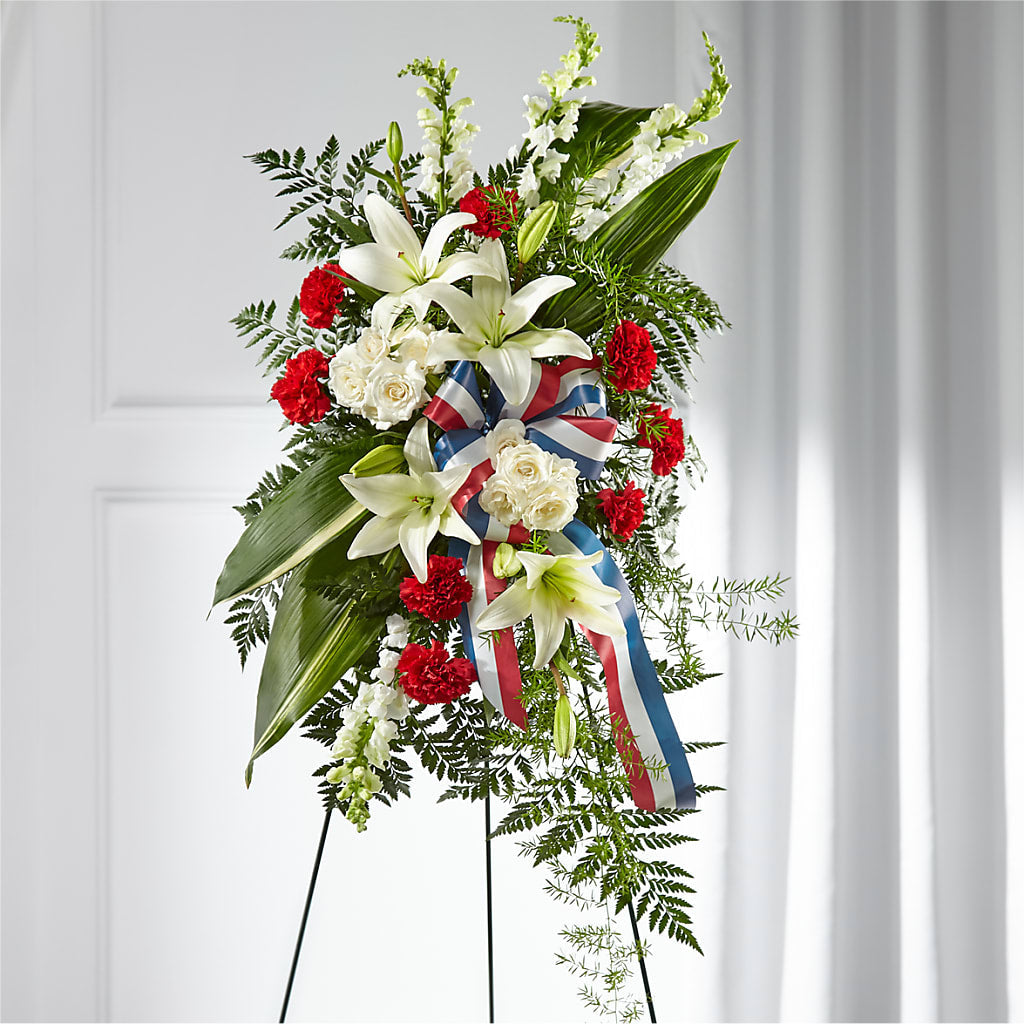 Stars of Life Standing Spray – HEARTS & FLOWERS FLORIST, Pine Bush NY