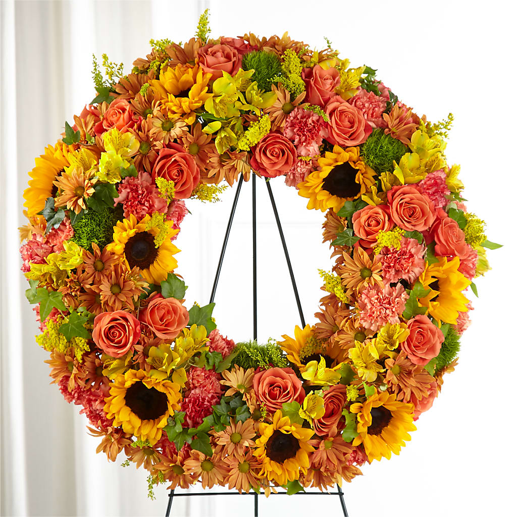 Autumnal Memories Wreath (Standard) – HEARTS & FLOWERS FLORIST, Pine Bush NY
