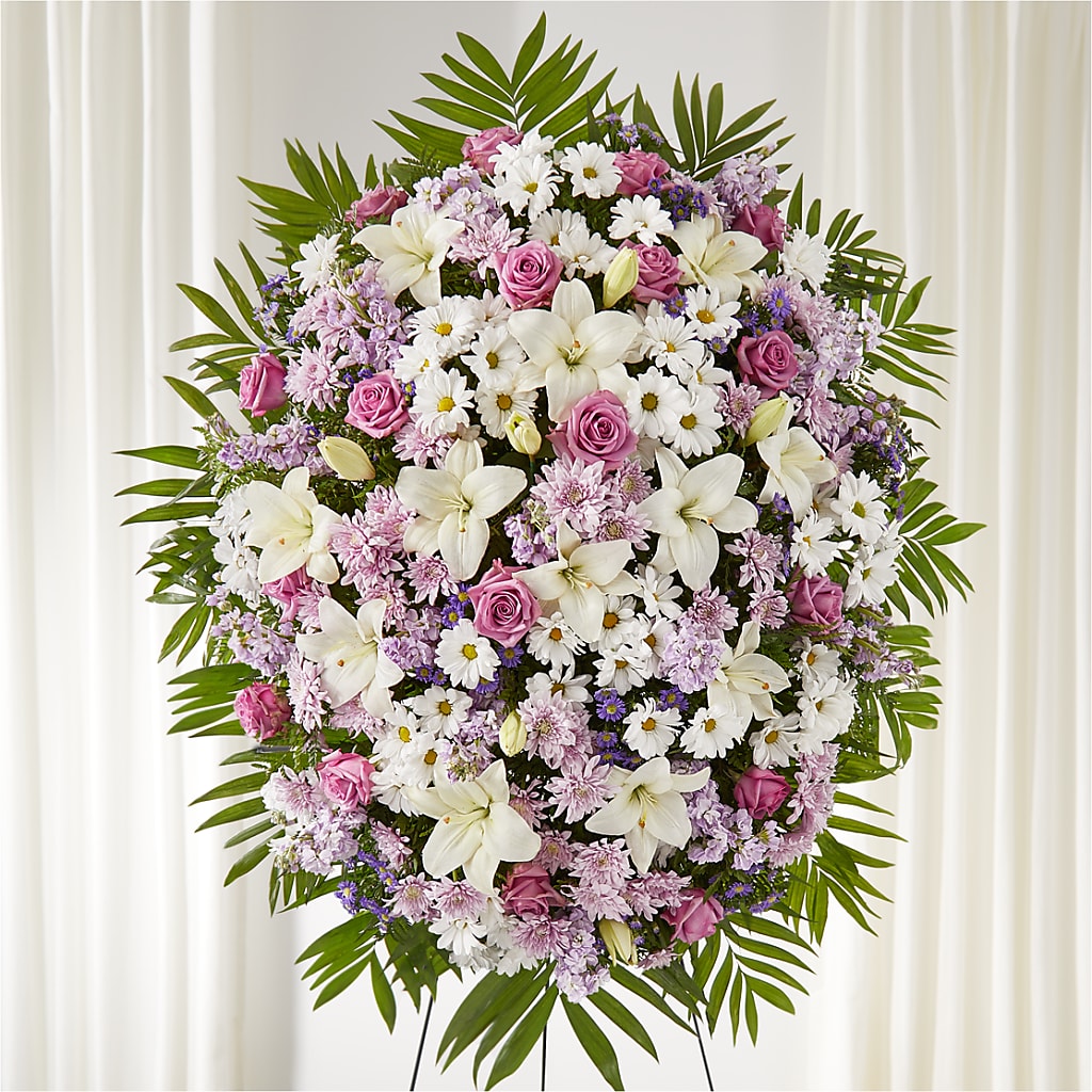 Surrounded by Love Standing Spray – HEARTS & FLOWERS FLORIST, Pine Bush NY