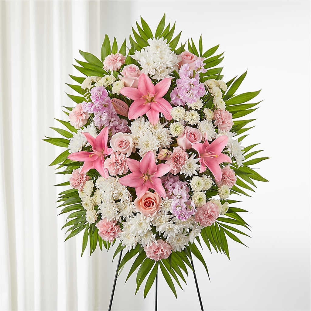 Offering Solace Standing Spray – HEARTS & FLOWERS FLORIST, Pine Bush NY