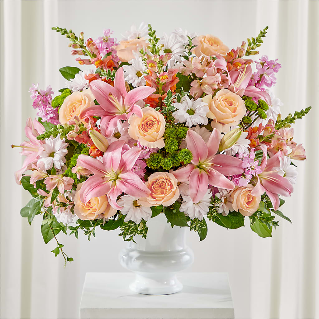 Heartfelt Gesture Urn Arrangement – HEARTS & FLOWERS FLORIST, Pine Bush NY