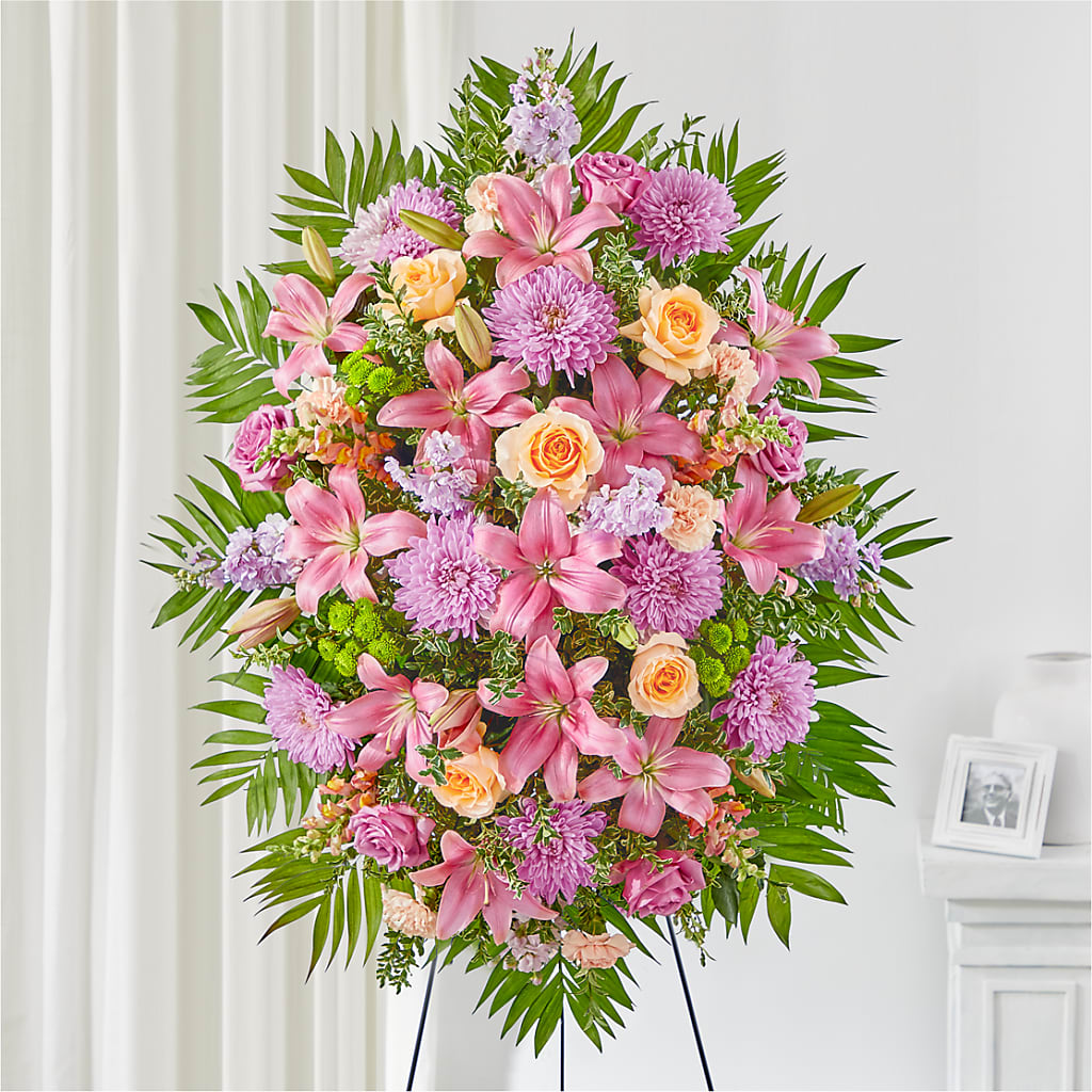 Love & Light Standing Spray – HEARTS & FLOWERS FLORIST, Pine Bush NY