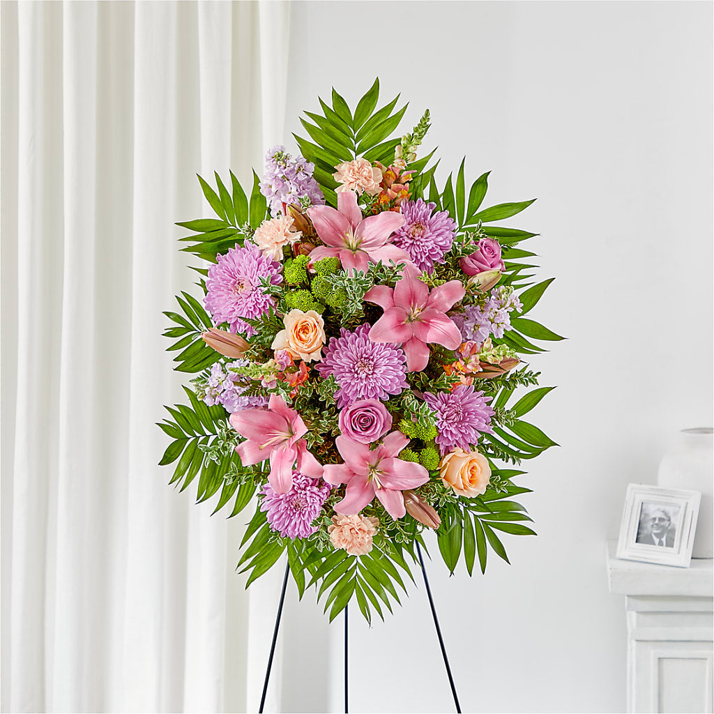 Love & Light Standing Spray – HEARTS & FLOWERS FLORIST, Pine Bush NY