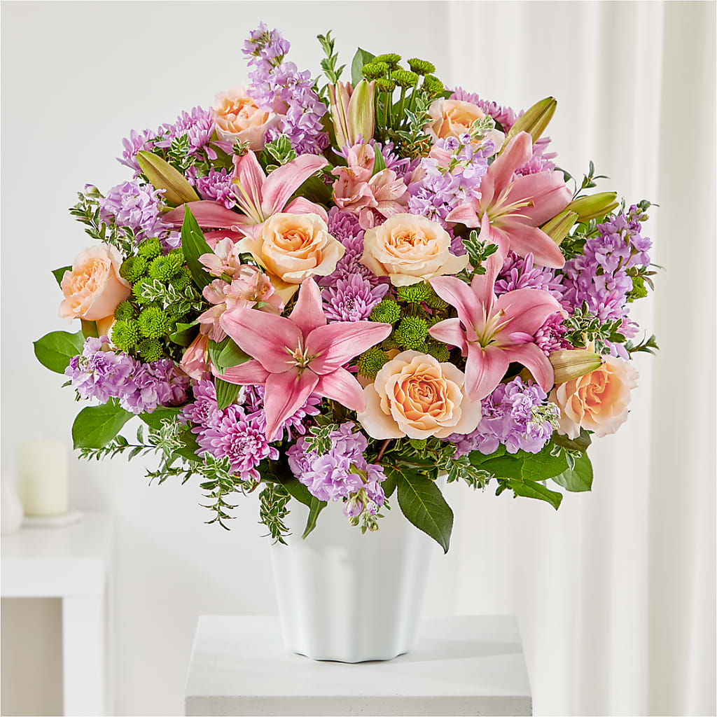 Supportive Embrace Tabletop Basket – HEARTS & FLOWERS FLORIST, Pine Bush NY