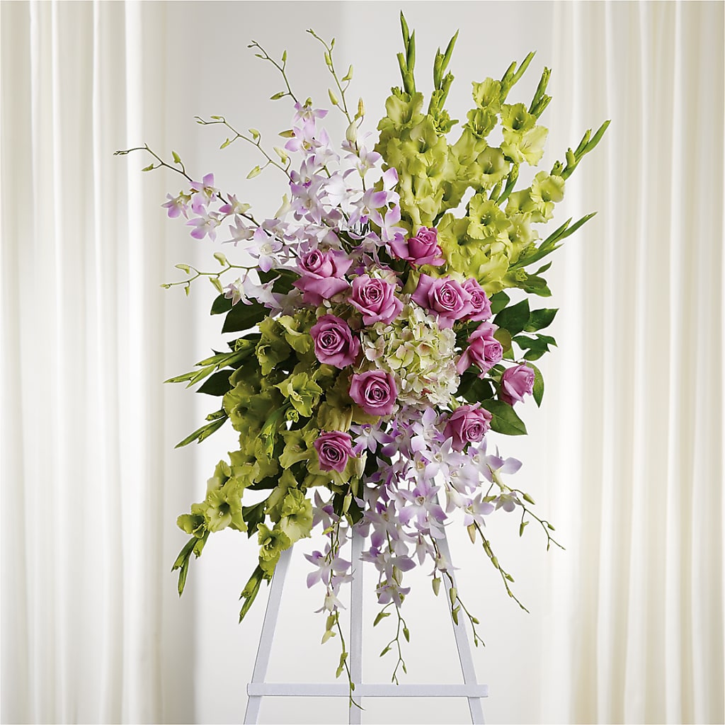 Lasting Legacy Standing Spray – HEARTS & FLOWERS FLORIST, Pine Bush NY