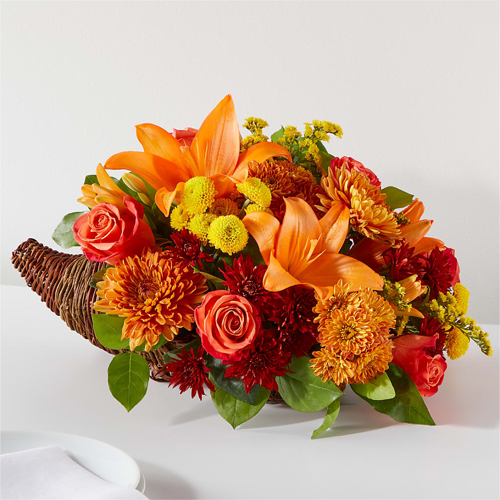 Bouquet of Blessings Cornucopia – HEARTS & FLOWERS FLORIST, Pine Bush NY