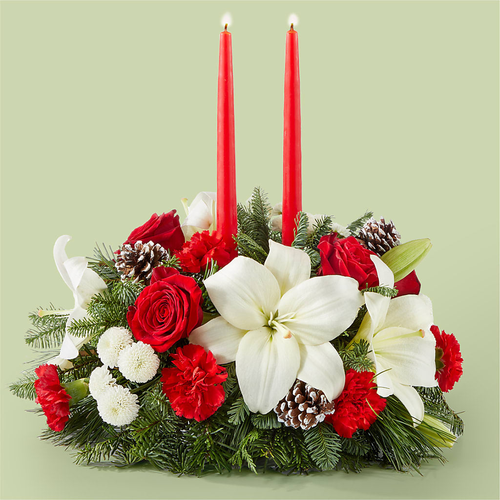 Seasonal Festivities Centerpiece – HEARTS & FLOWERS FLORIST, Pine Bush NY