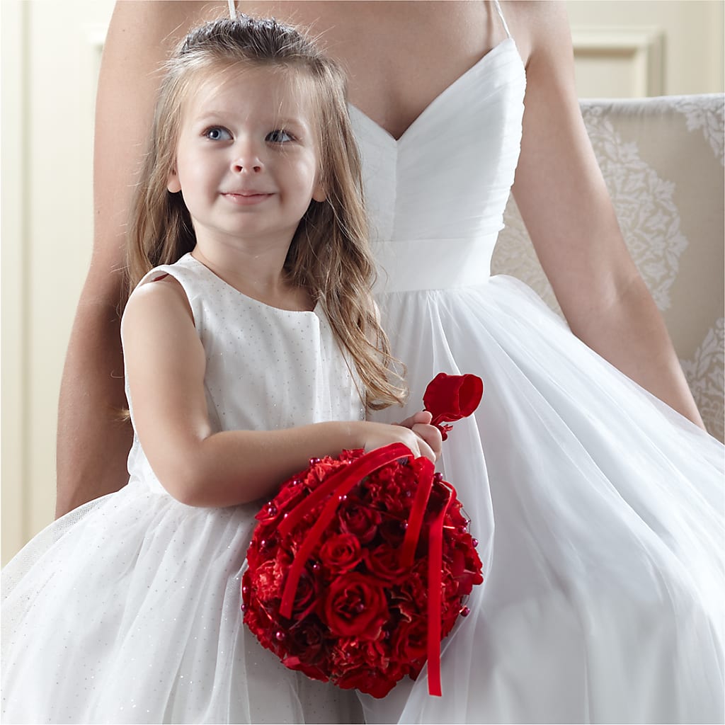 Pure at Heart Flower Girl Arrangement – HEARTS & FLOWERS FLORIST, Pine Bush NY