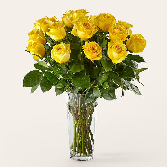 Long Stem Yellow Rose Bouquet – HEARTS & FLOWERS FLORIST, Pine Bush NY