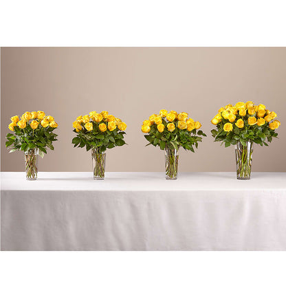 Long Stem Yellow Rose Bouquet – HEARTS & FLOWERS FLORIST, Pine Bush NY