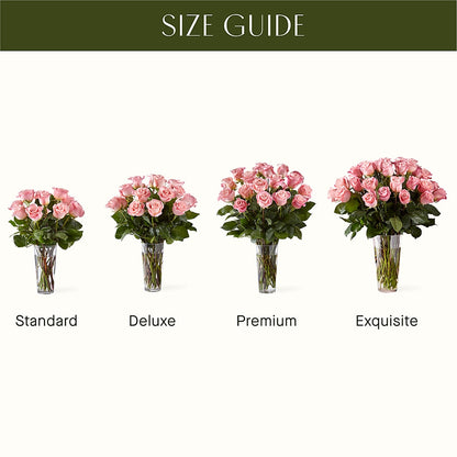 Long Stem Pink Rose Bouquet – HEARTS & FLOWERS FLORIST, Pine Bush NY