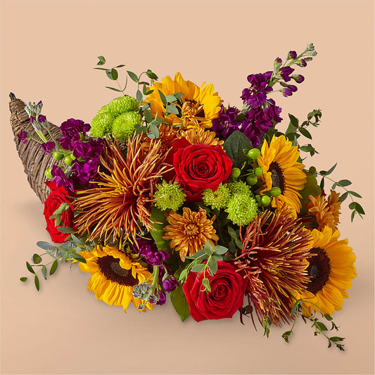 Friendsgiving Cornucopia – HEARTS & FLOWERS FLORIST, Pine Bush NY