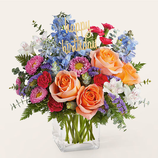 Birthday Bash Bouquet – HEARTS & FLOWERS FLORIST, Pine Bush NY