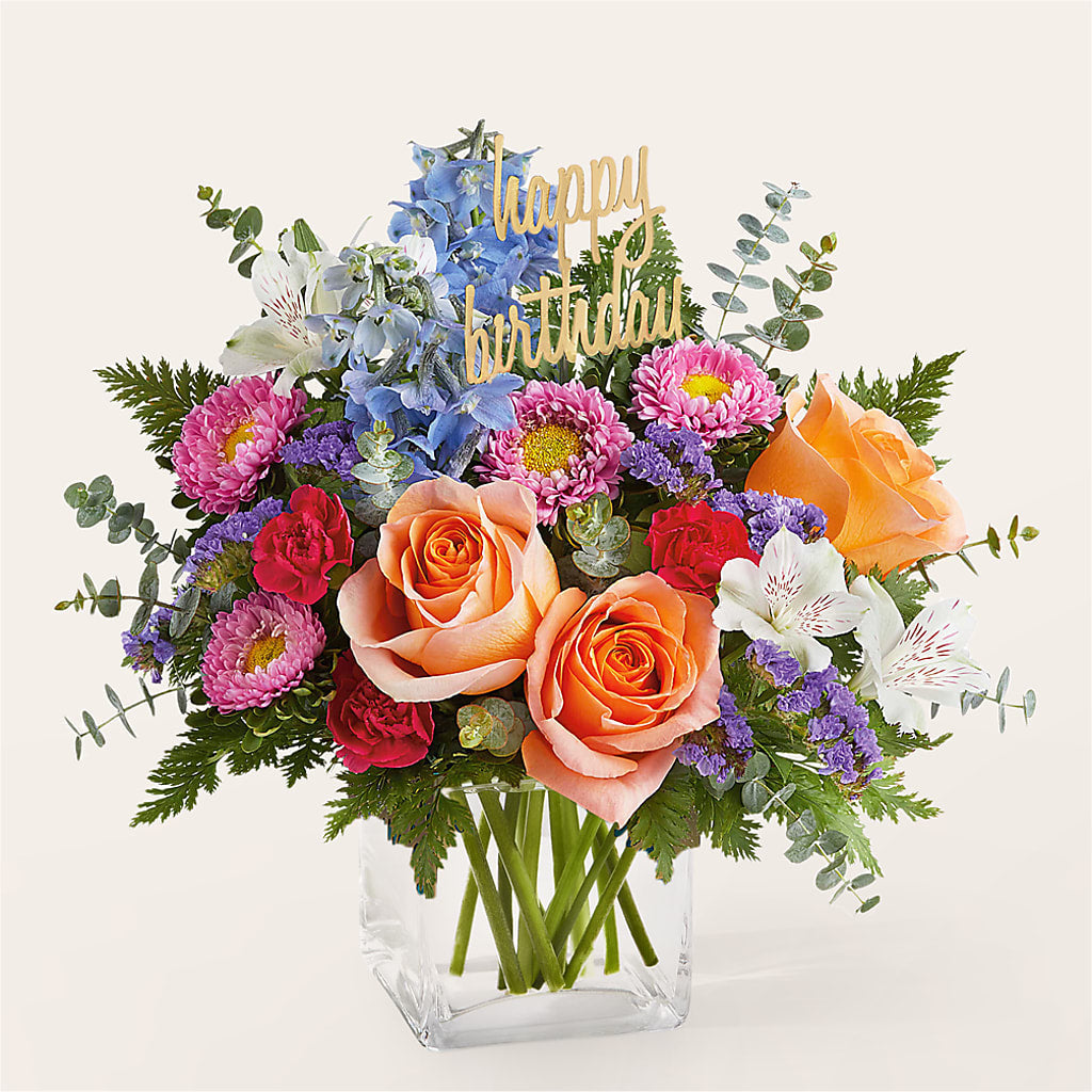 Birthday Bash Bouquet – HEARTS & FLOWERS FLORIST, Pine Bush NY