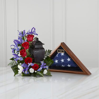 Patriotic Tribute Arrangement – HEARTS & FLOWERS FLORIST, Pine Bush NY