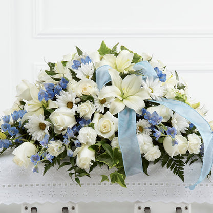 Tender Treasure Casket Spray – HEARTS & FLOWERS FLORIST, Pine Bush NY