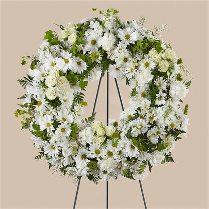 Faithful Wishes Wreath – HEARTS & FLOWERS FLORIST, Pine Bush NY