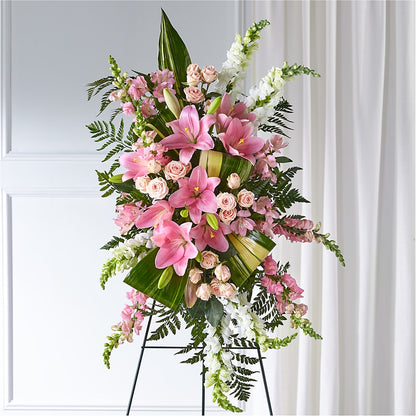 Elegant Embrace Standing Spray – HEARTS & FLOWERS FLORIST, Pine Bush NY