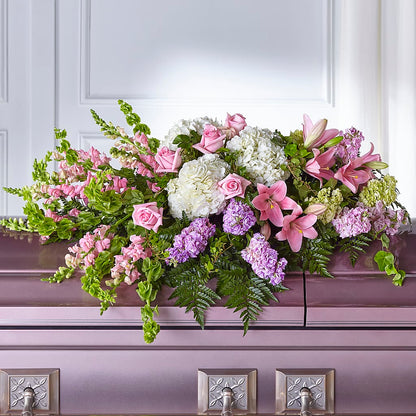 Life's Gratitude Casket Spray – HEARTS & FLOWERS FLORIST, Pine Bush NY