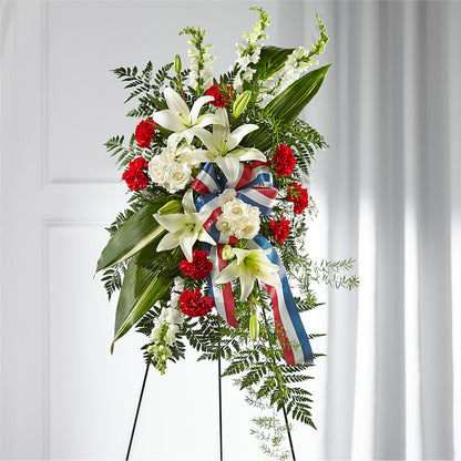 Stars of Life Standing Spray – HEARTS & FLOWERS FLORIST, Pine Bush NY