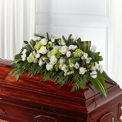 Hopeful Gesture Casket Spray – HEARTS & FLOWERS FLORIST, Pine Bush NY